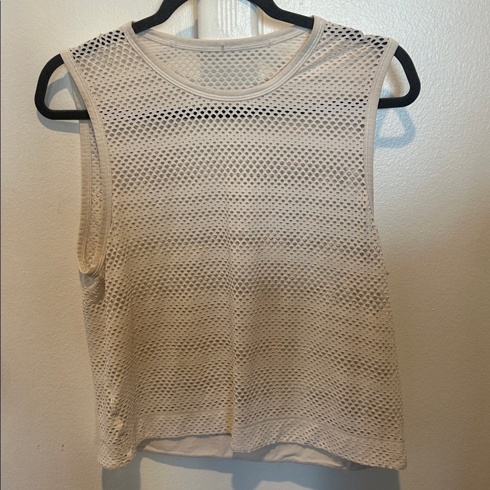 Lululemon Mesh White Tank Top size S